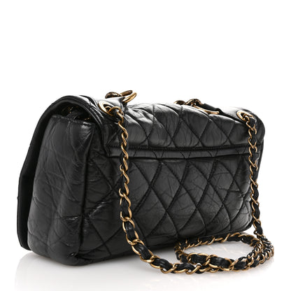 Chanel Aged Calfskin Quilted Small Pondichery Flap Black 3 of 11