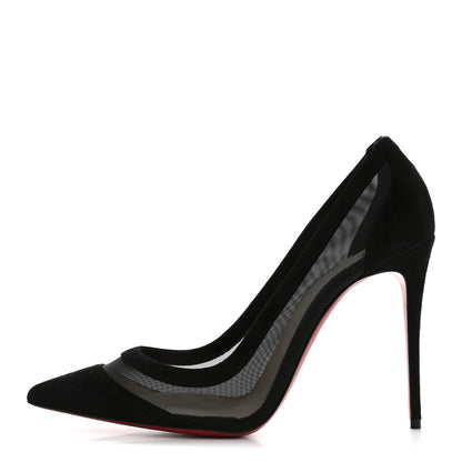 Christian Louboutin Veau Velours Rete Galativi 100 Pumps 38.5 Black 1 of 8