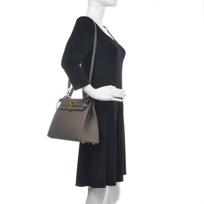Hermes Epsom Kelly Sellier 28 Etain 3 of 34