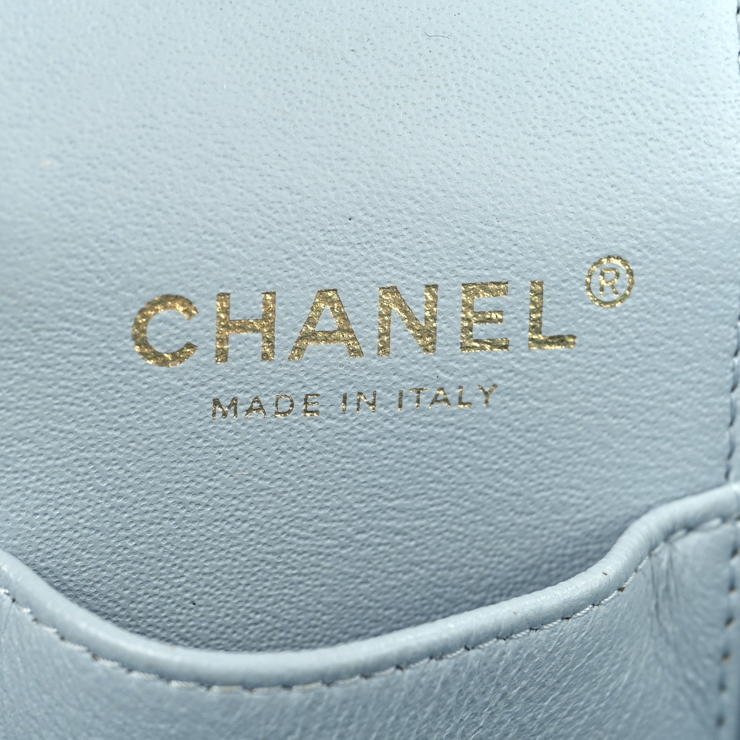 Chanel Caviar Quilted Small Top Handle Vanity Case With Chain Light Blue 6 of 12