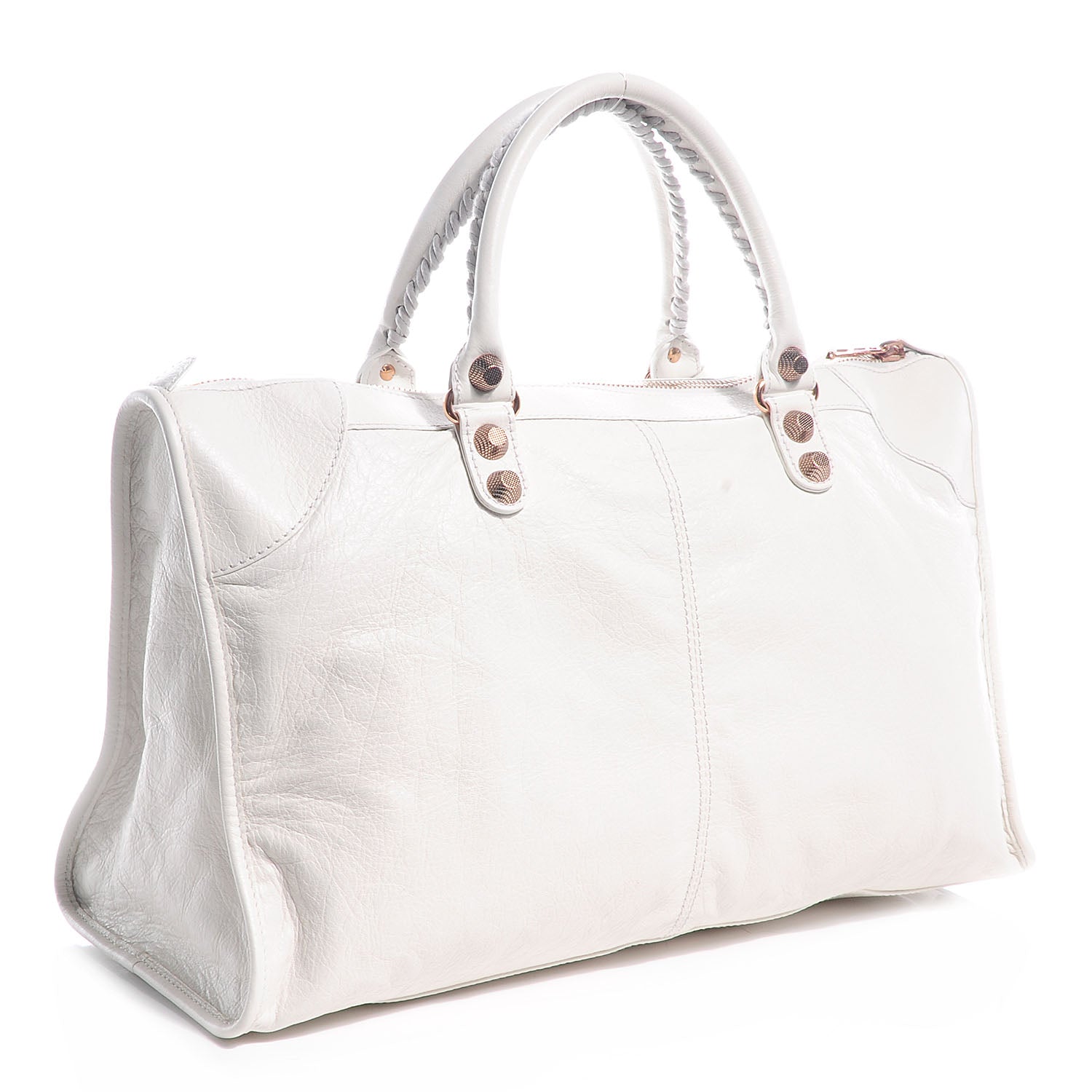 Balenciaga Agneau Giant 12 Rose Gold Hardware Work White Light 3 of 7