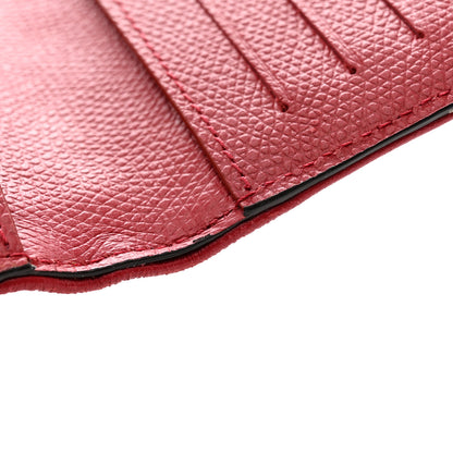 Fendi Nappa FF 1974 Embossed Zip Pouch Wallet Fragola 10 of 12