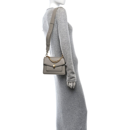 Bulgari Calfskin Serpenti Forever Maxi Chain Crossbody Bag Grey 2 of 11