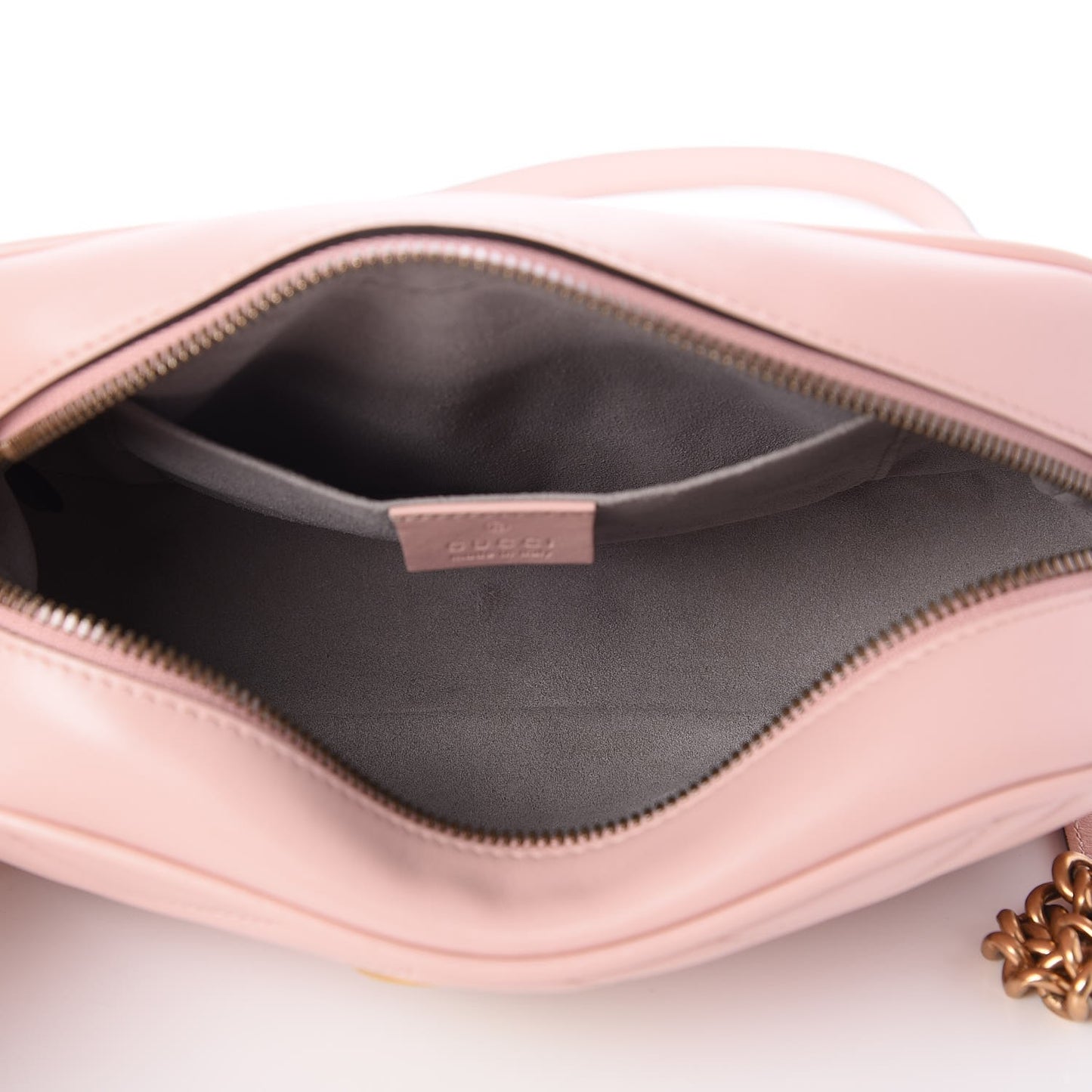 Calfskin Matelasse Small GG Marmont Chain Shoulder Bag Perfect Pink