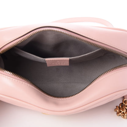 Gucci Calfskin Matelasse Small GG Marmont Chain Shoulder Bag Perfect Pink 5 of 7