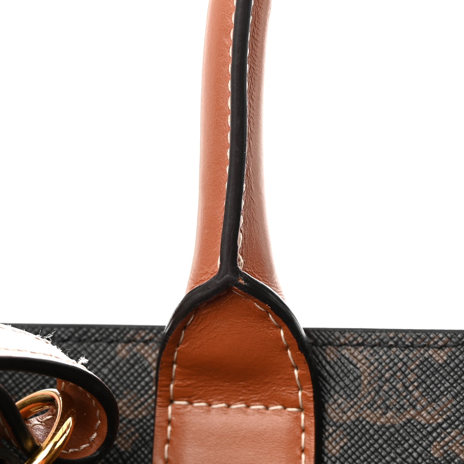 Celine Triomphe Canvas Calfskin Small Vertical Cabas Tan 15 of 16