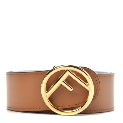 Fendi Vitello Liberty F is Fendi Bi-Color Reversible Belt 80 Caramello White 1 of 4