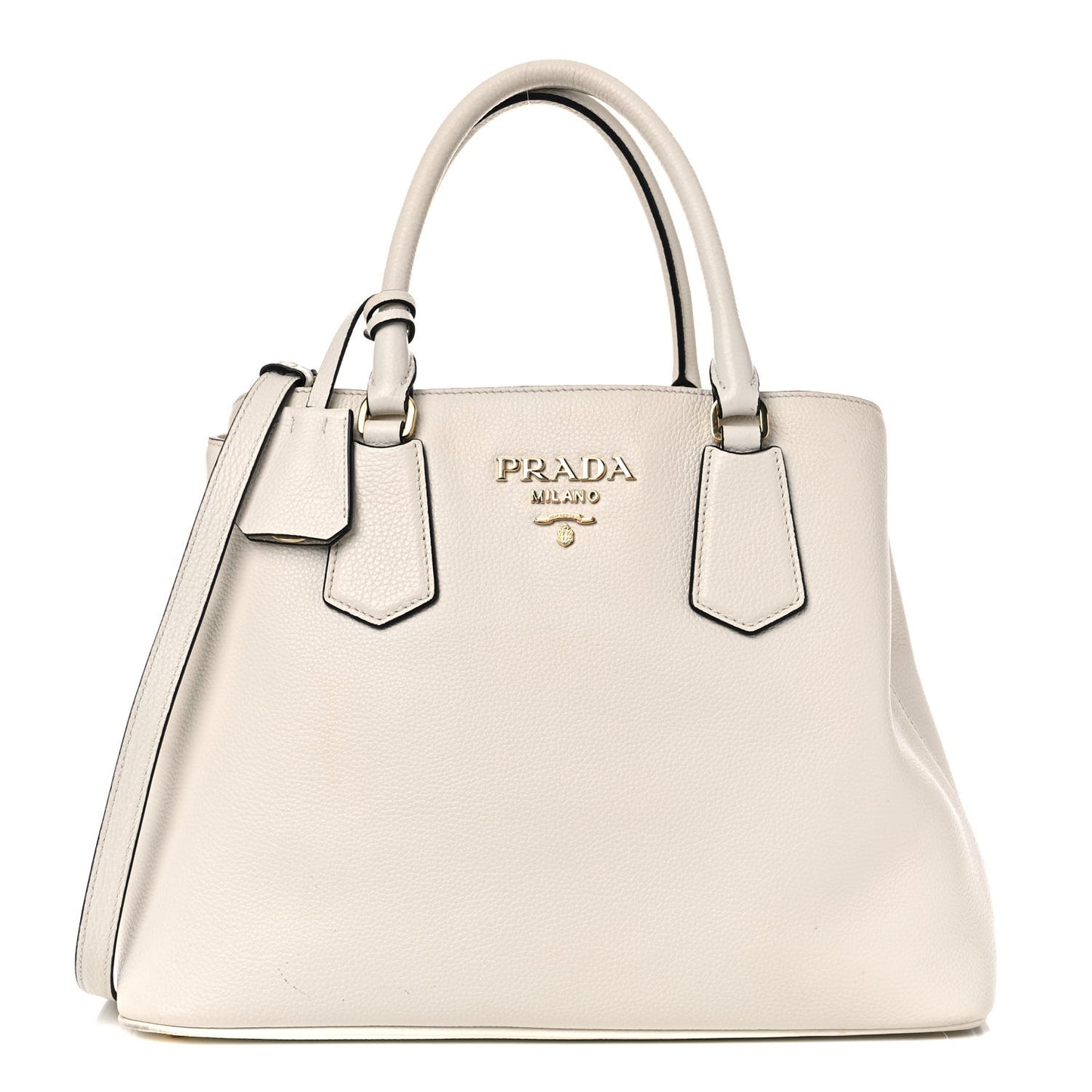 Vitello Daino Shoulder Bag White