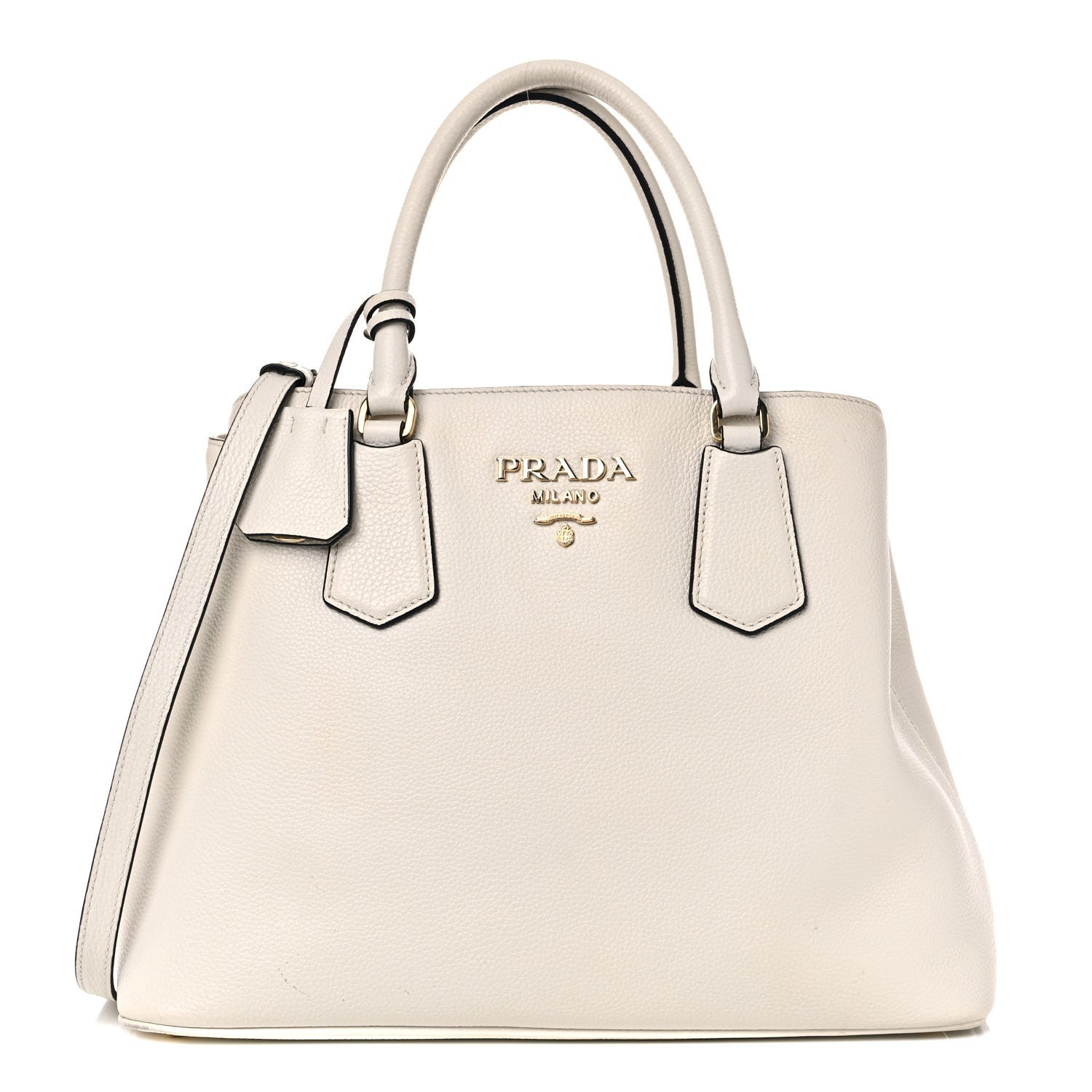 Prada Vitello Daino Shoulder Bag White 1 of 20