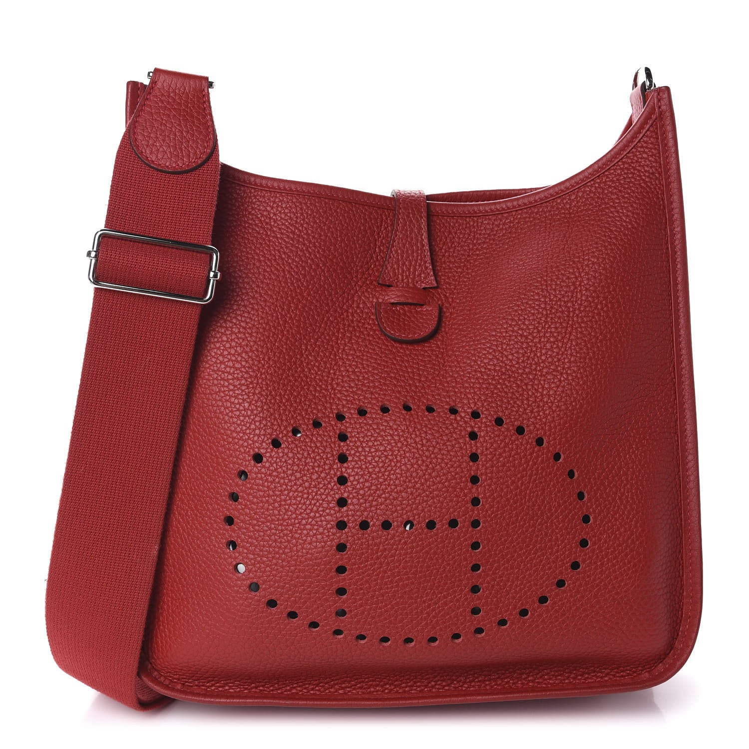 Hermes Taurillon Clemence Evelyne III PM Rouge Casaque 1 of 8
