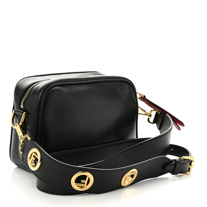 Fendi Vitello Century F is Fendi Bi-Color FF 1974 Embossed Camera Case Maya Black 3 of 12