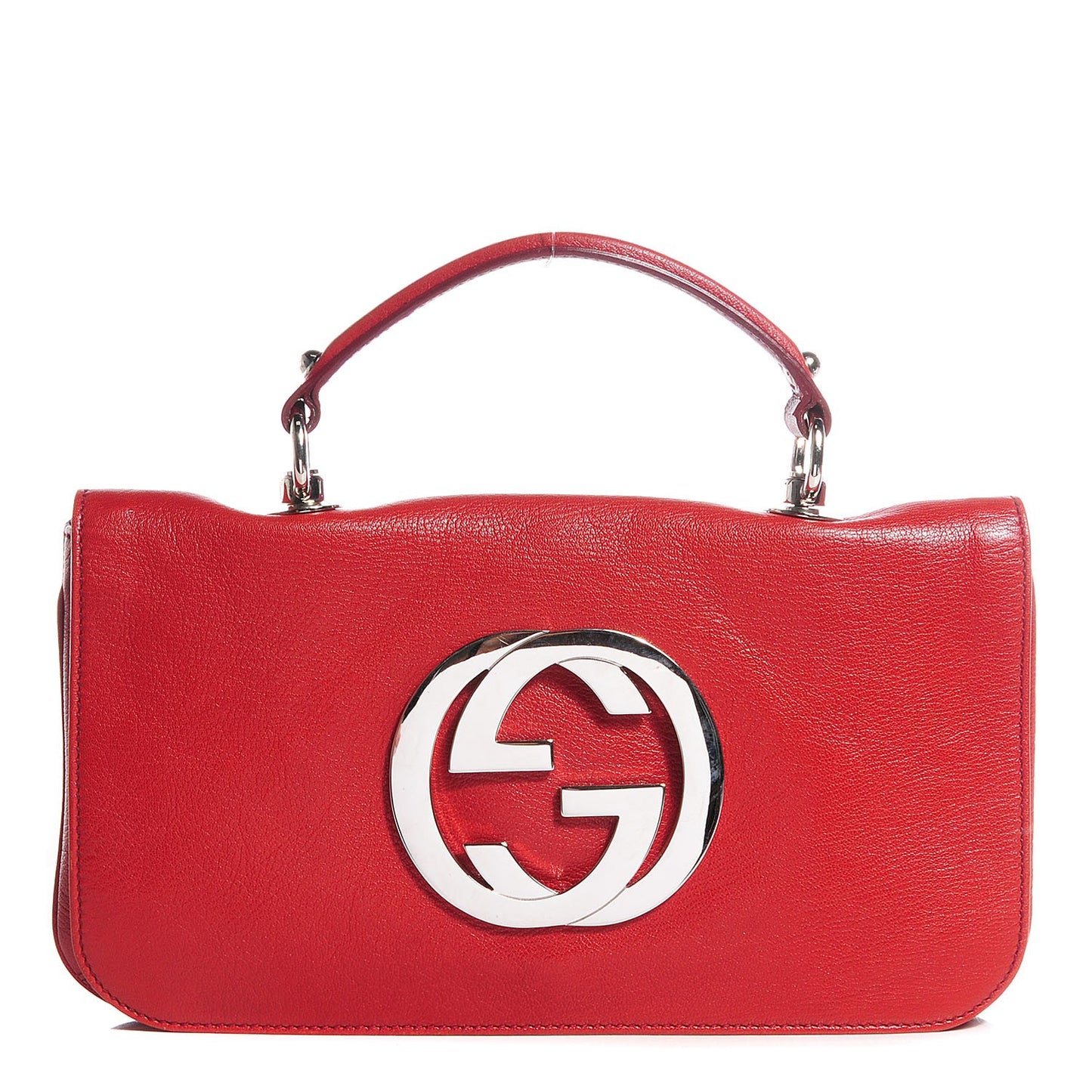 Leather Blondie Flap Red