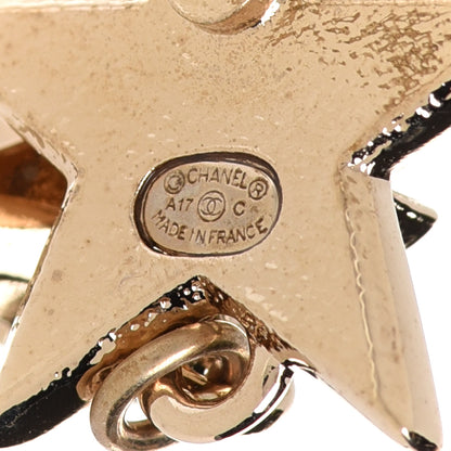 Chanel Metal CC Triple Star Drop Earrings Gold 4 of 5