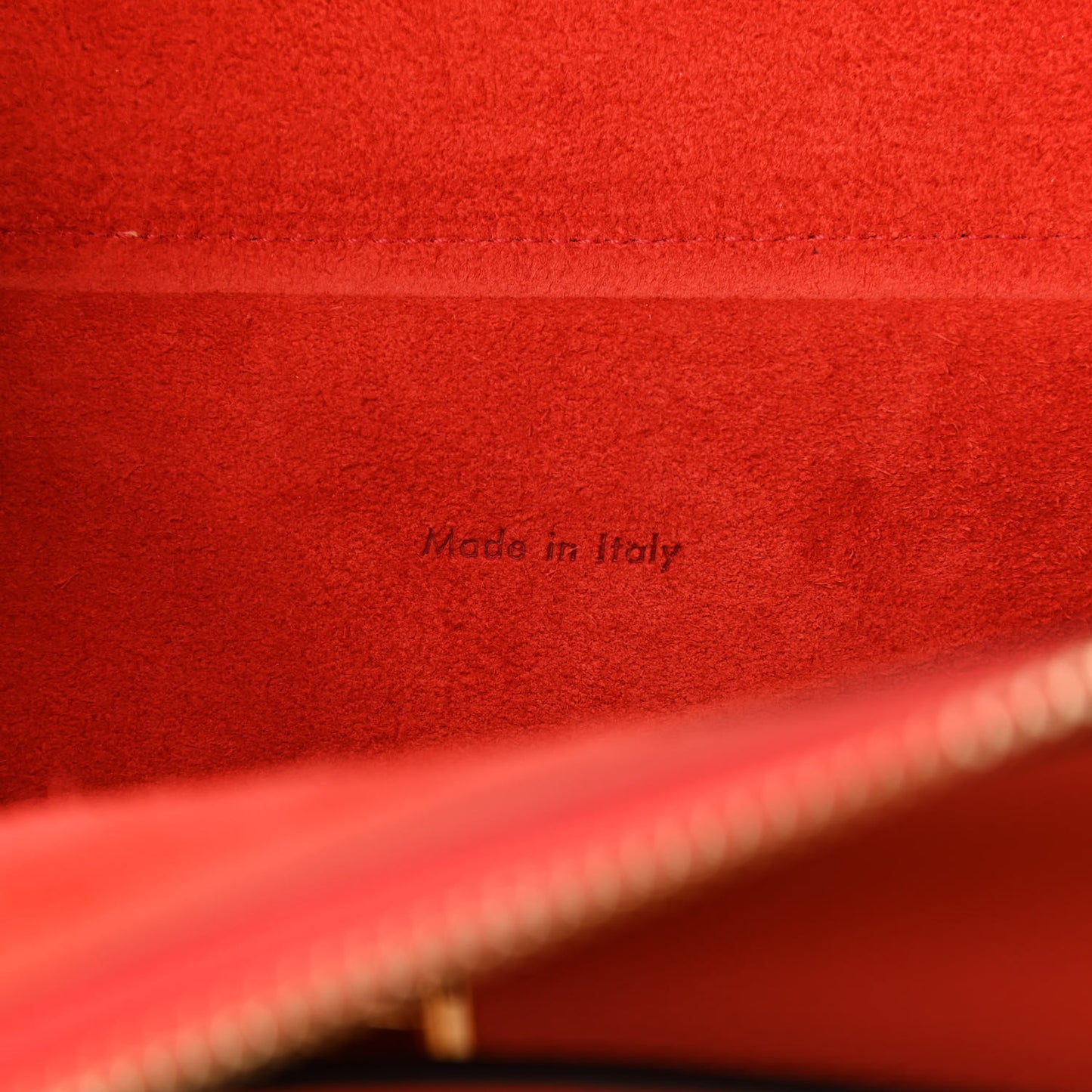 Grained Calfskin Mini Belt Bag Vermillion