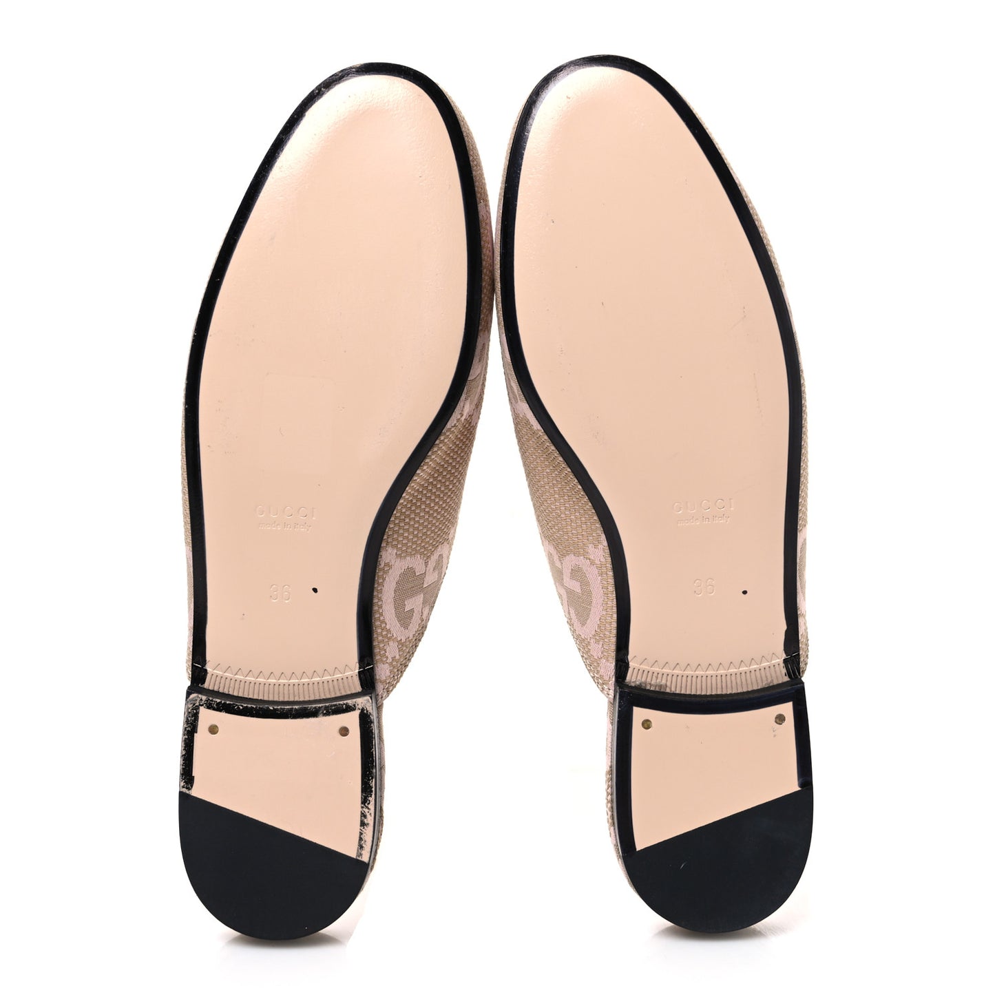 Monogram Macro GG Nappa Charlotte Womens Princetown Slippers 36 Beige Perfect Pink