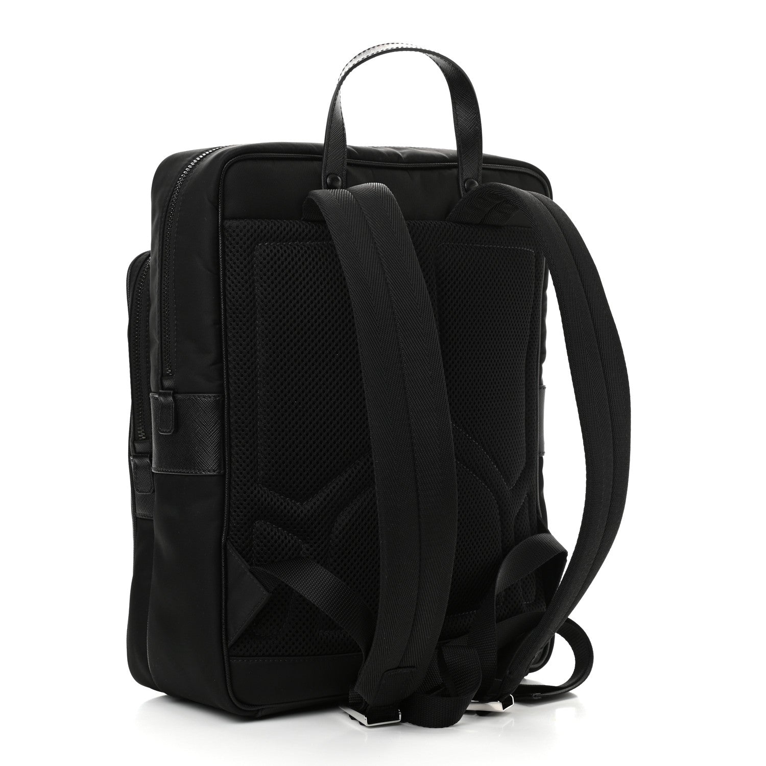 Prada Re-Nylon Saffiano Mens Backpack Black 3 of 10
