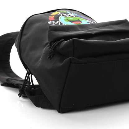 Balenciaga Nylon Embroidered You Are The World Explorer Backpack S Black 7 of 9