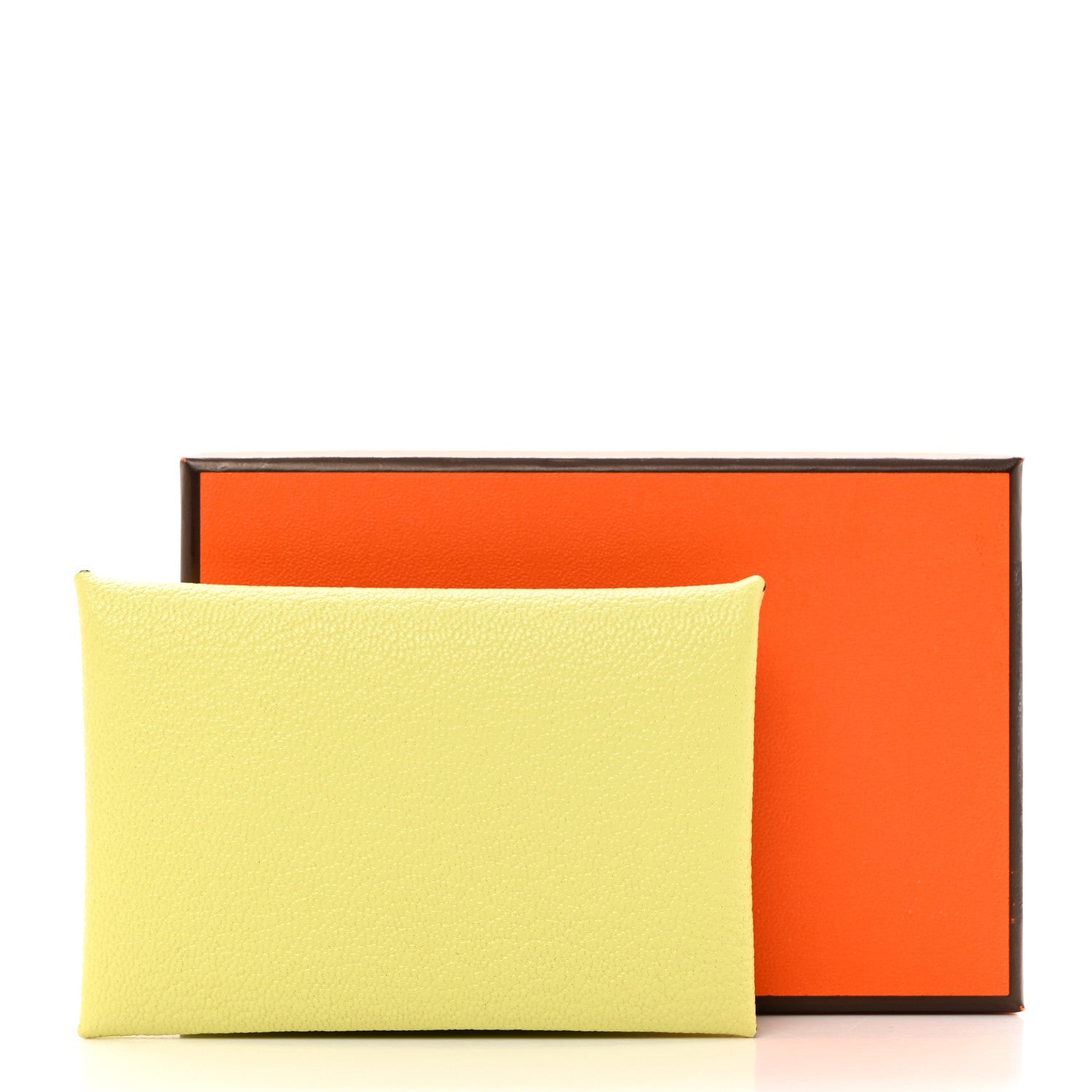 Hermes Chevre Mysore Verso Calvi Card Case Jaune Bourgeon Nata 8 of 8