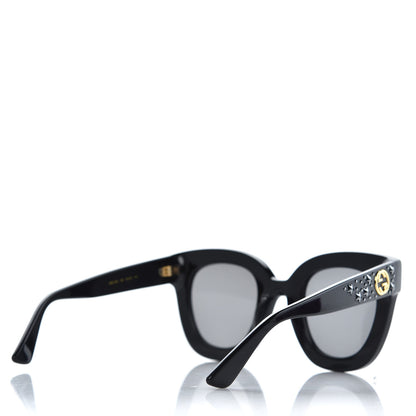 Gucci Acetate Stars Cat Eye Sunglasses GG0116S Black 4 of 8