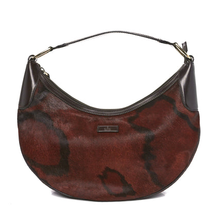 Gucci Pony Hair Half Moon Hobo Brown 1 of 11