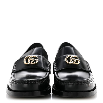 Gucci Calfskin Millennial Ribot Womens GG Loafers 38.5 Black 3 of 10
