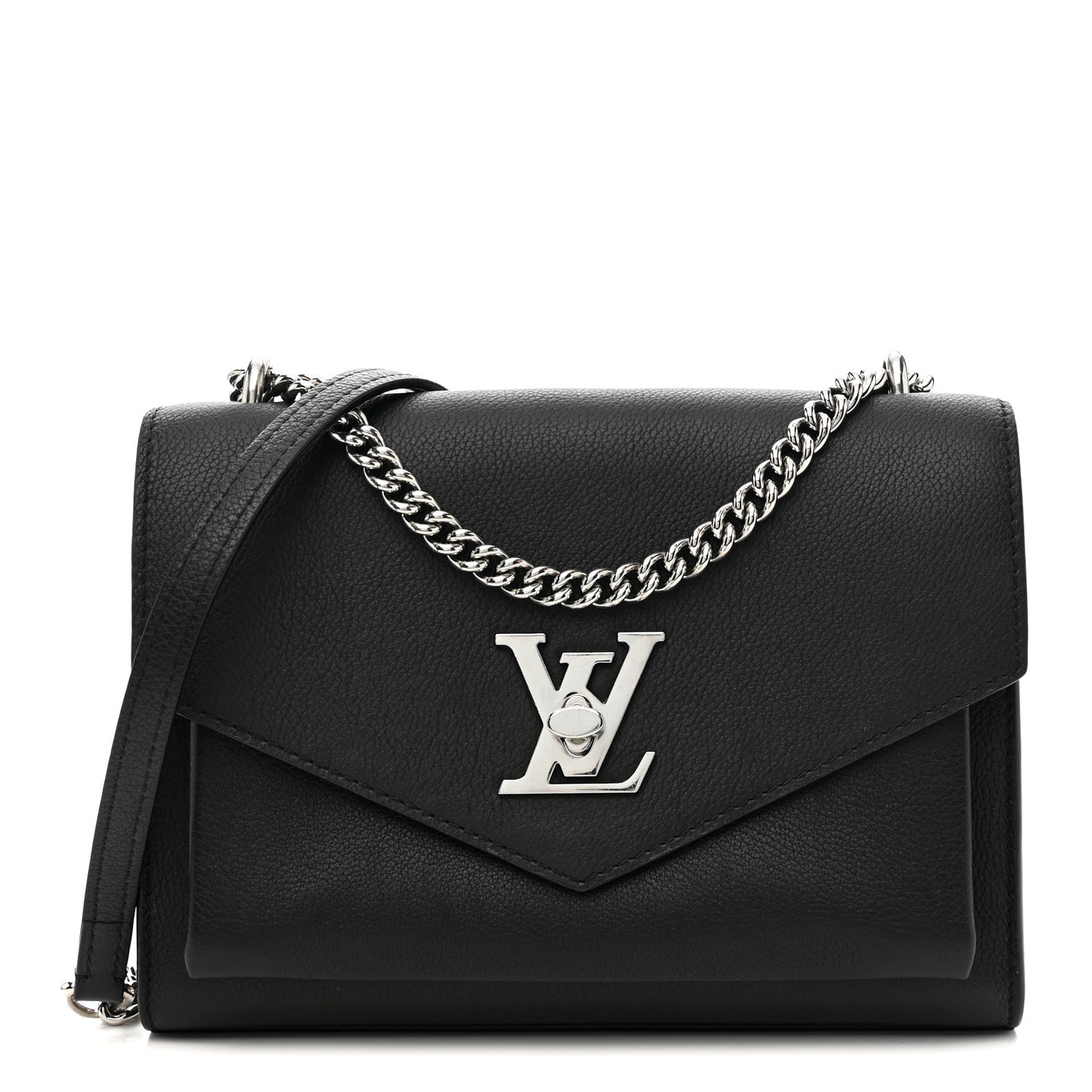 Soft Calfskin Mylockme Chain Bag BB Black