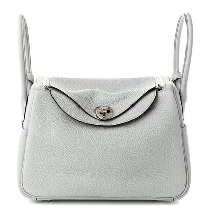 Hermes Taurillon Clemence Lindy 26 Bleu Pale 1 of 10