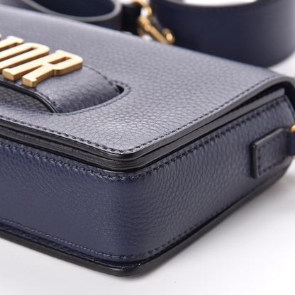Christian Dior Grained Calfskin Dio(r)evolution Flap Bag Navy Blue 9 of 10
