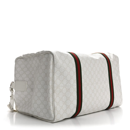 Gucci GG Monogram Medium Web Duffle Bag White 3 of 9