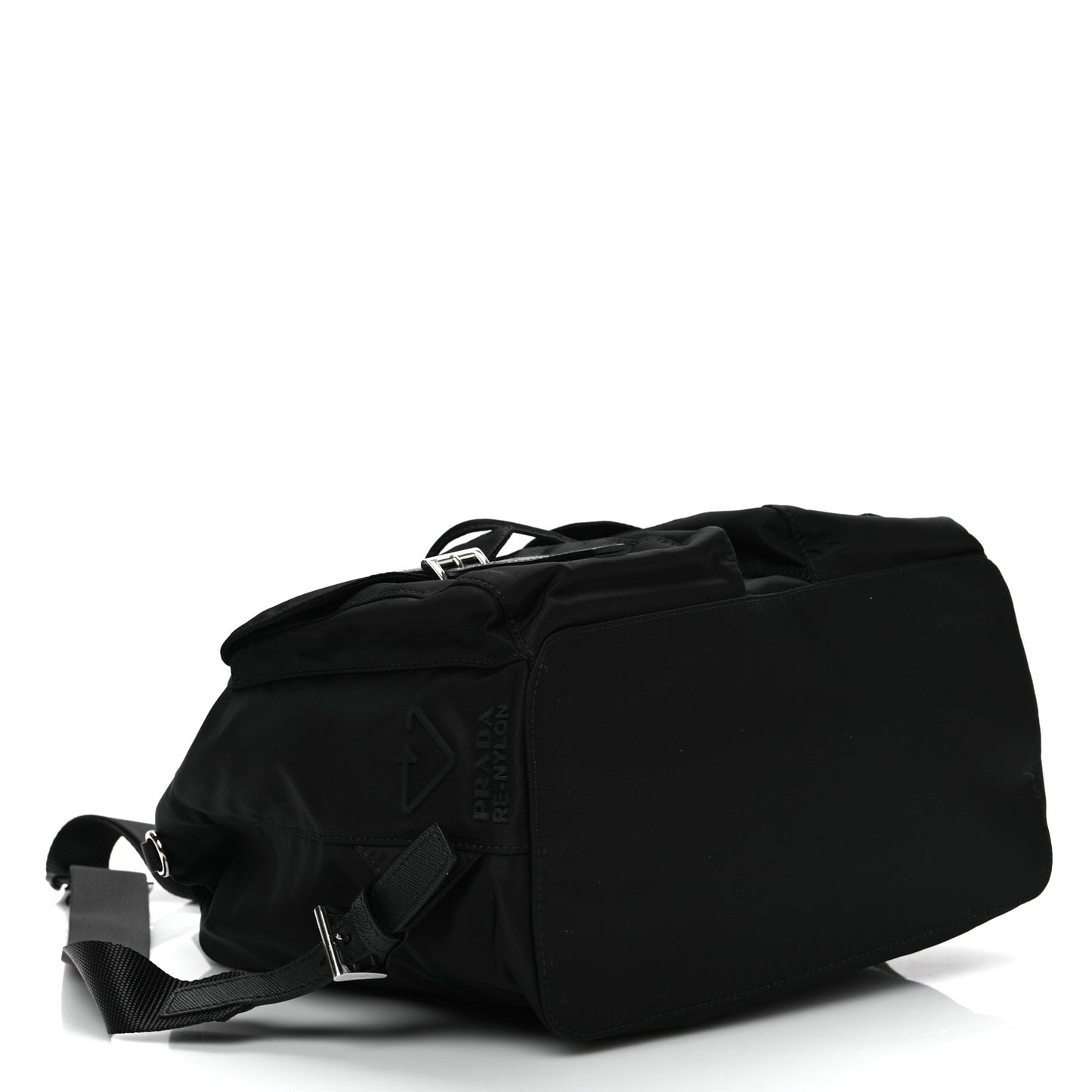 Re-Nylon Saffiano Medium Backpack Black