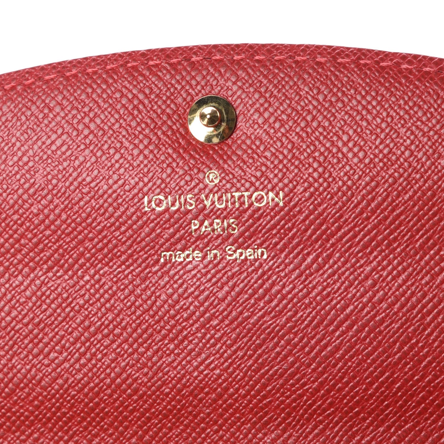 Louis Vuitton Damier Ebene Caissa Wallet Cherry 6 of 10