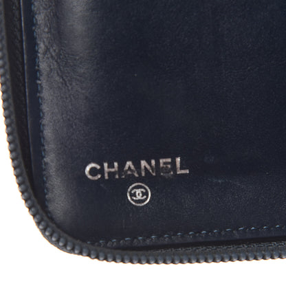 Chanel Caviar Large CC Timeless Zip Around Organizer Wallet Blue 6 of 23