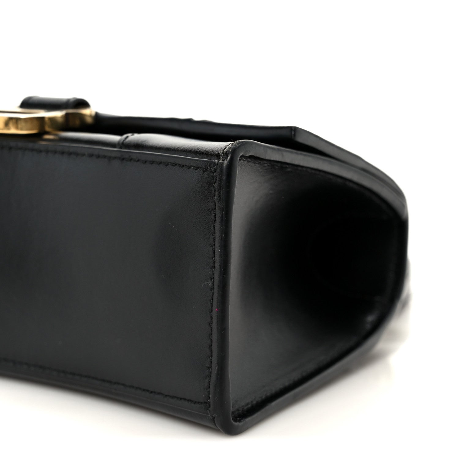 Balenciaga Shiny Box Calfskin Hourglass Top Handle Bag XS Black 10 of 10