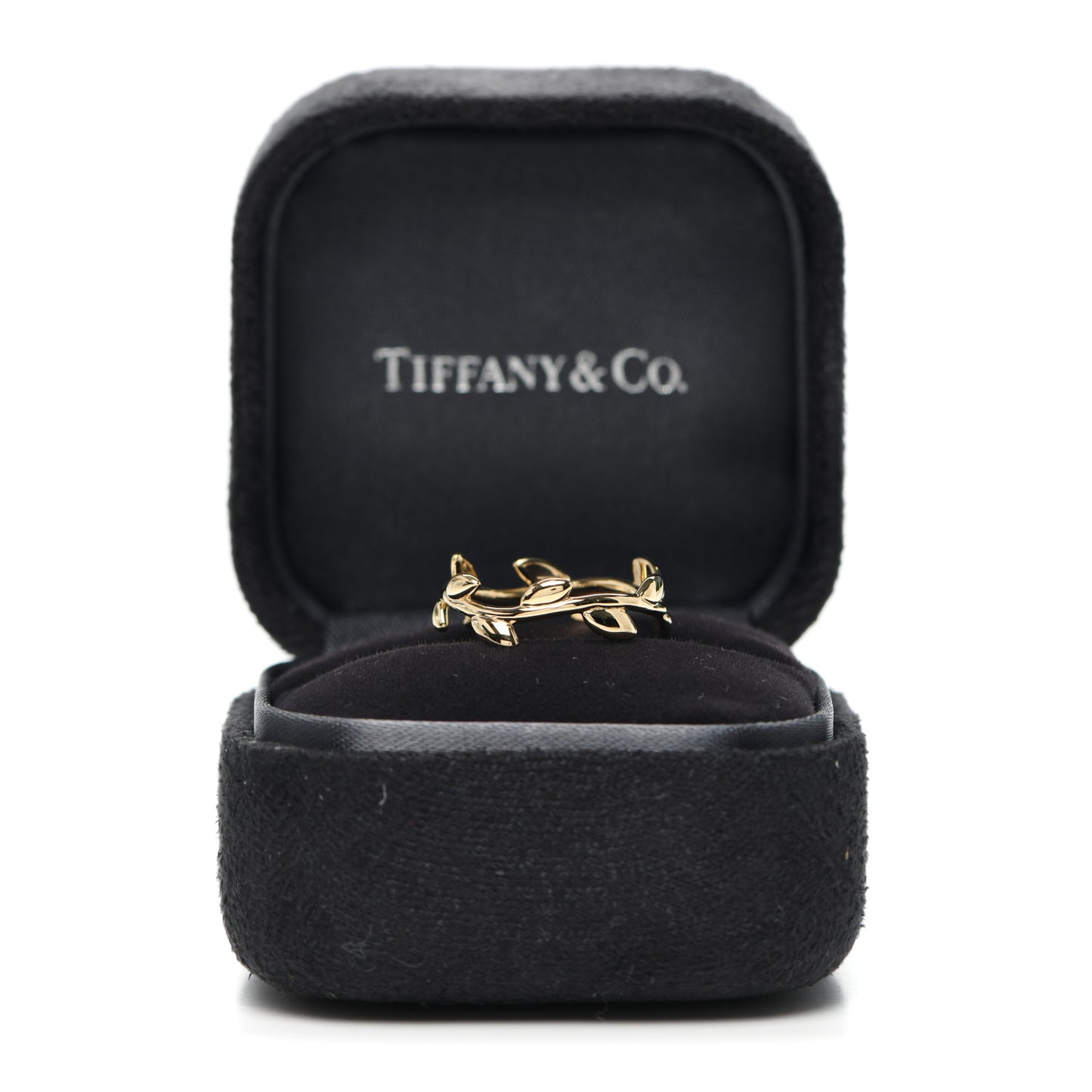 18K Yellow Gold Narrow Paloma Picasso Olive Leaf Band Ring 49 5