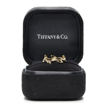 Tiffany 18K Yellow Gold Narrow Paloma Picasso Olive Leaf Band Ring 49 5 5 of 5
