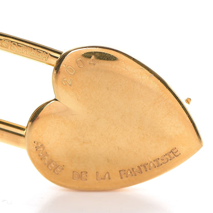 Hermes Annee De La Fantaisie Heart Cadena Lock Gold 5 of 5