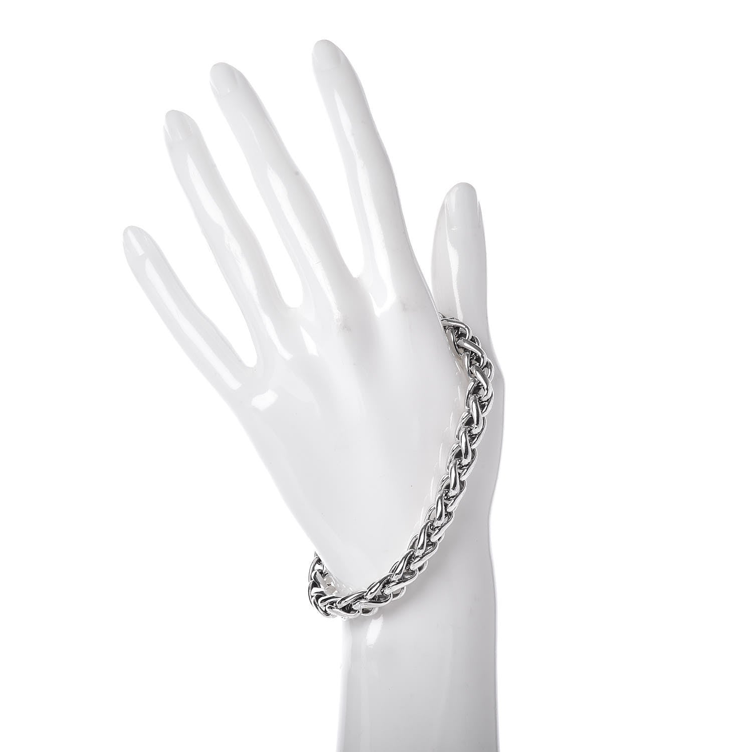 David Yurman Sterling Silver 18K Yellow Gold 8mm Wheat Chain Bracelet 2 of 4