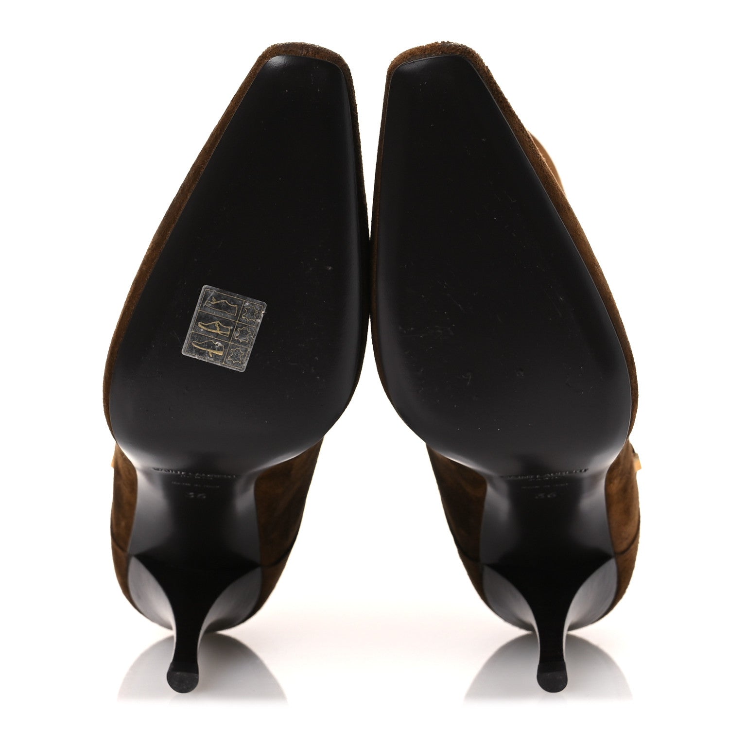 Saint Laurent Suede Vicky 90 Booties 36 Land 7 of 11