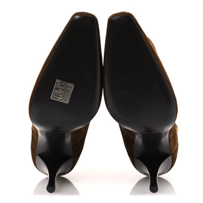 Saint Laurent Suede Vicky 90 Booties 36 Land 7 of 11