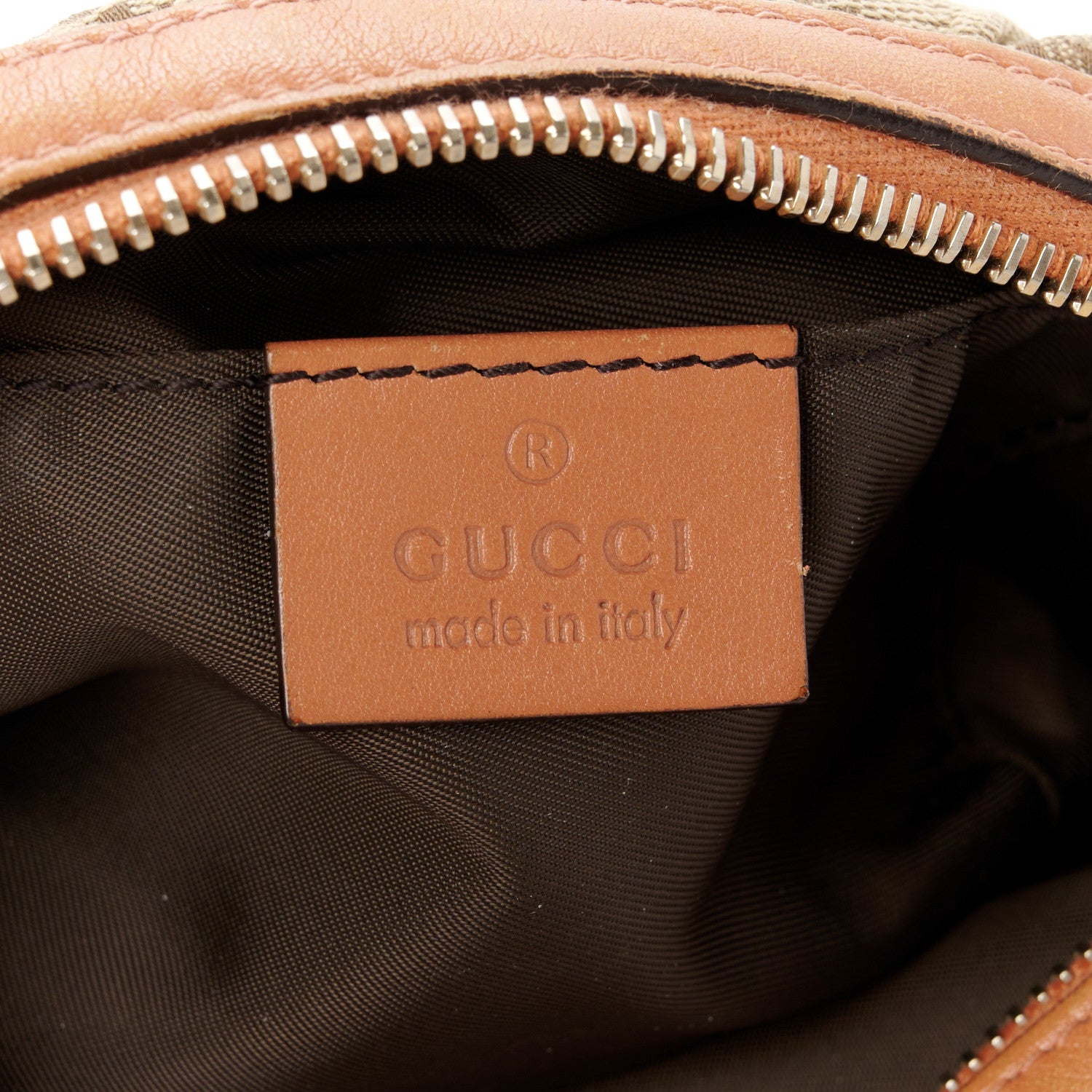 Gucci Monogram Medium Bamboo Cosmetic Case Dark Beige 6 of 9