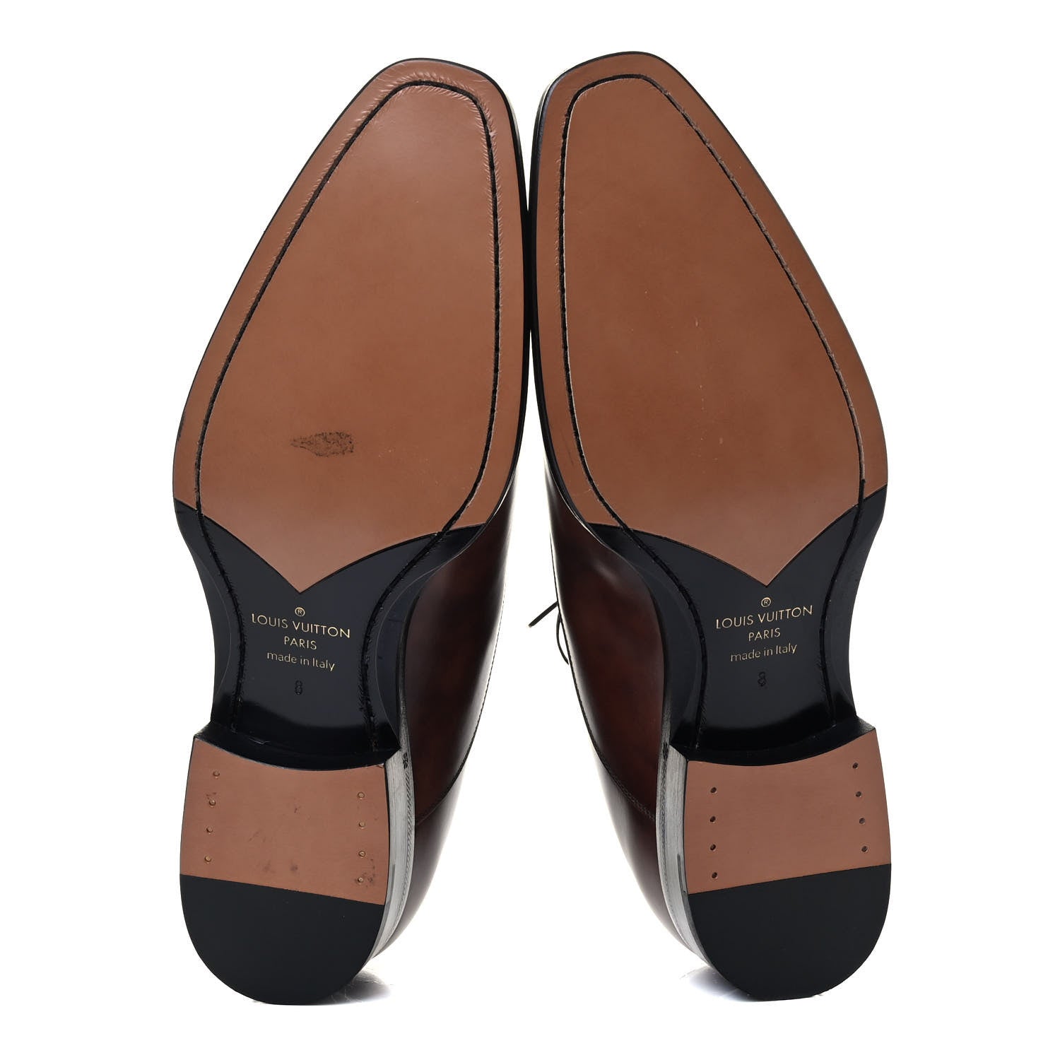 Louis Vuitton Calfskin Mens Oxfords 8 Brown 5 of 6