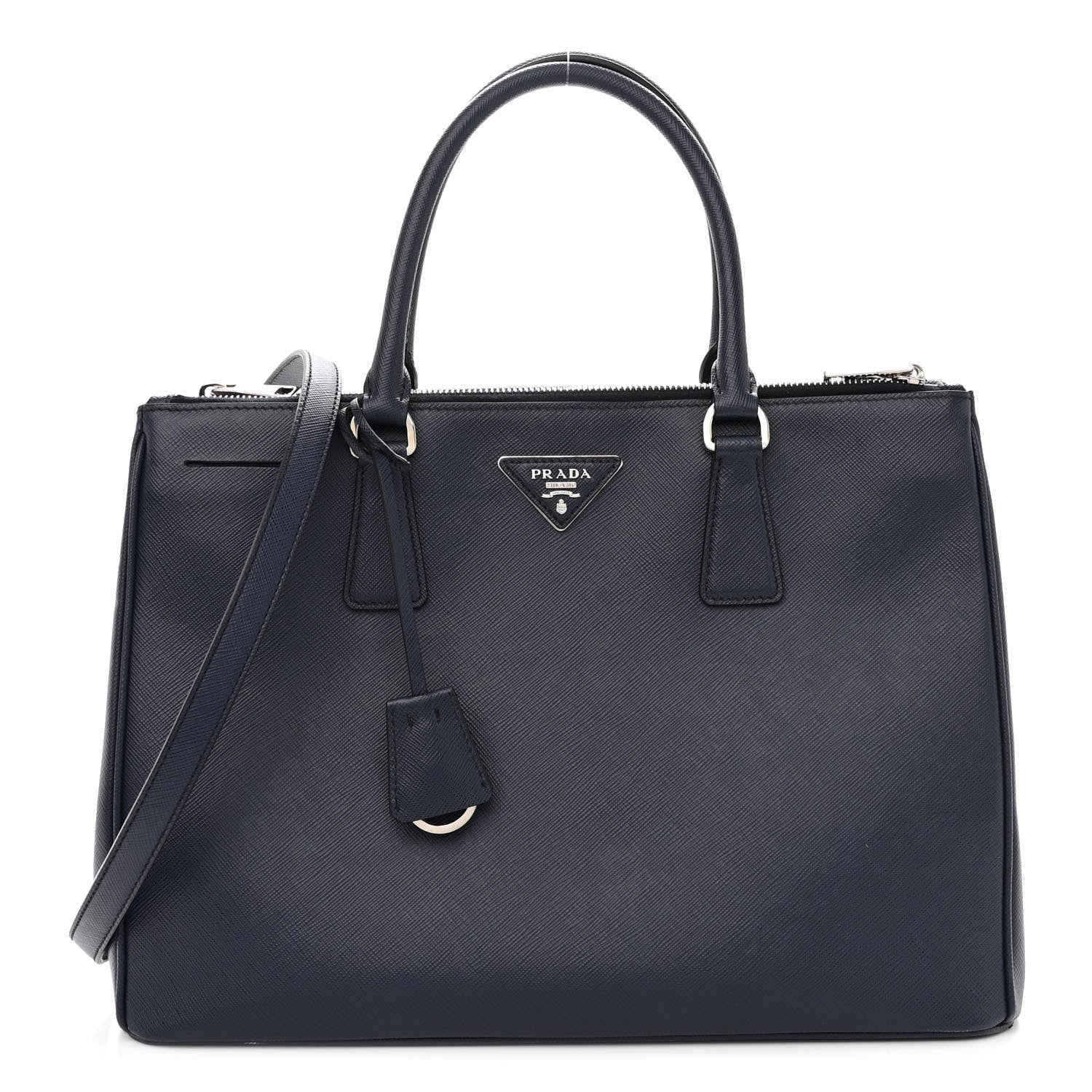 Prada Saffiano Lux Large Galleria Double Zip Tote Baltico 1 of 9
