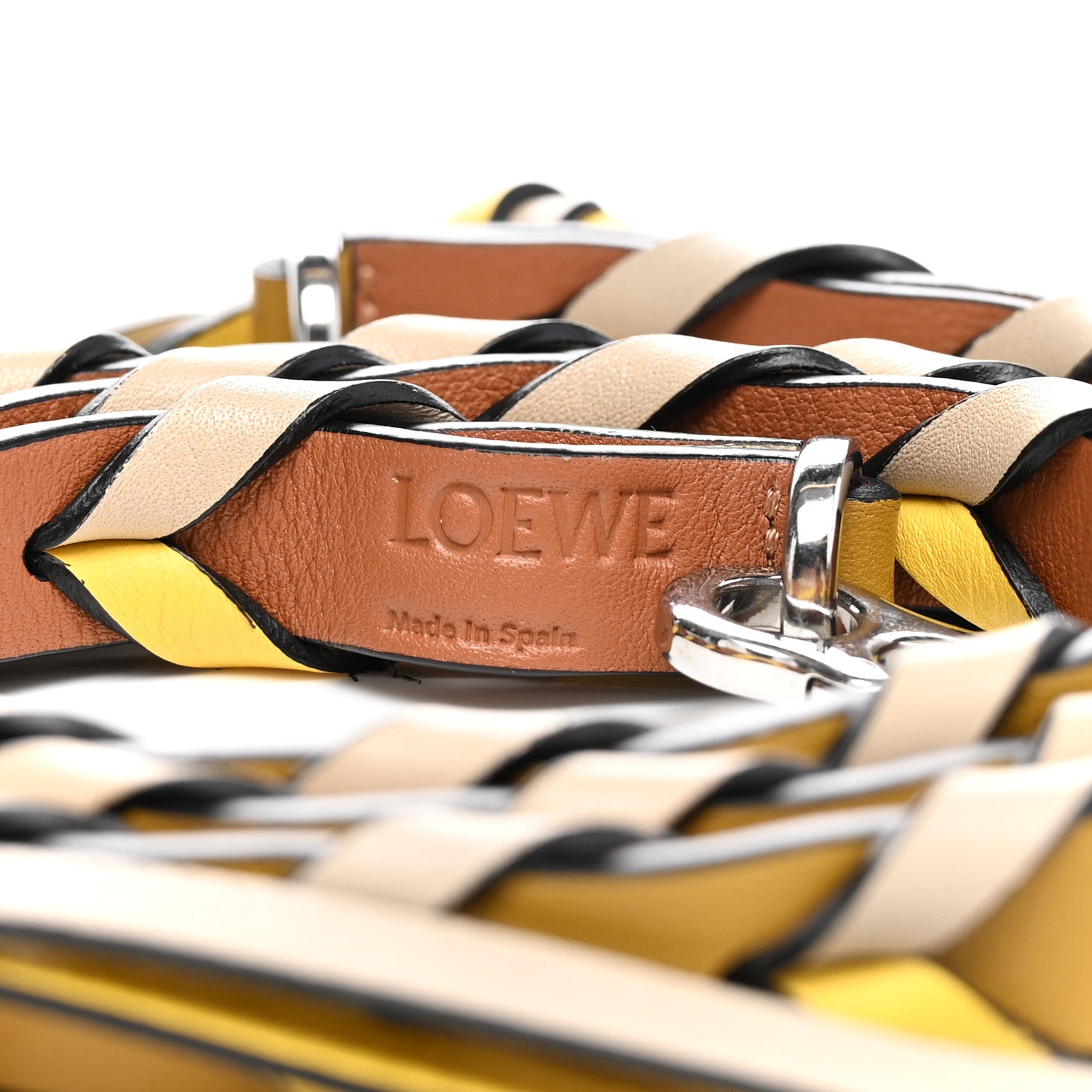 Loewe Calfskin Braided Strap Tan Multicolor 3 of 4