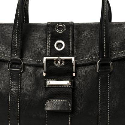 Prada Calf Pocket Shoulder Bag Black 9 of 11