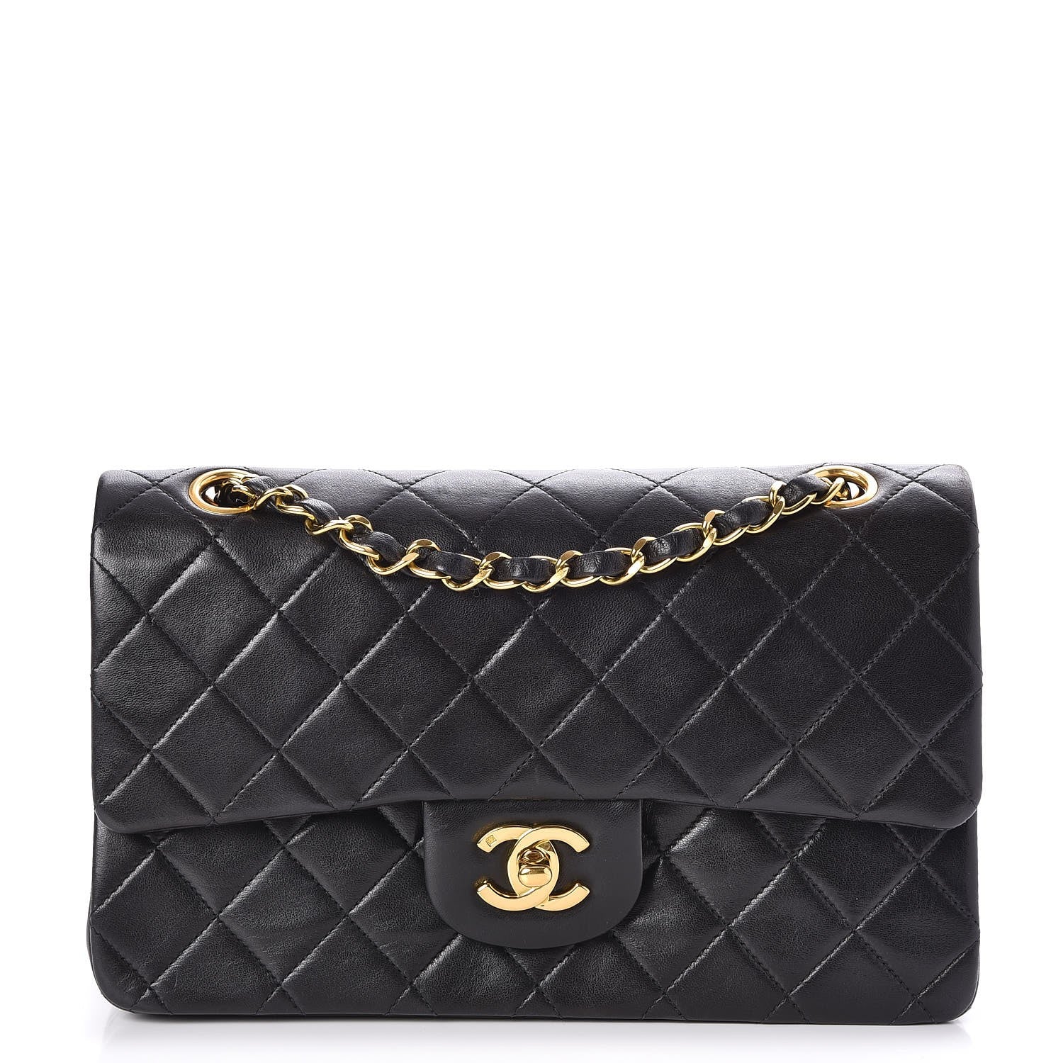 Chanel Lambskin Quilted Small Double Flap Black 1 of 8