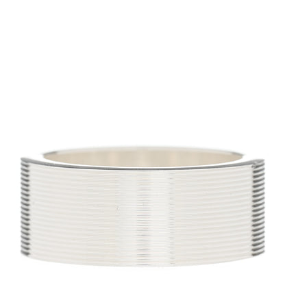 Gucci Sterling Silver 8mm Signature Band Ring 51 5.75 3 of 7