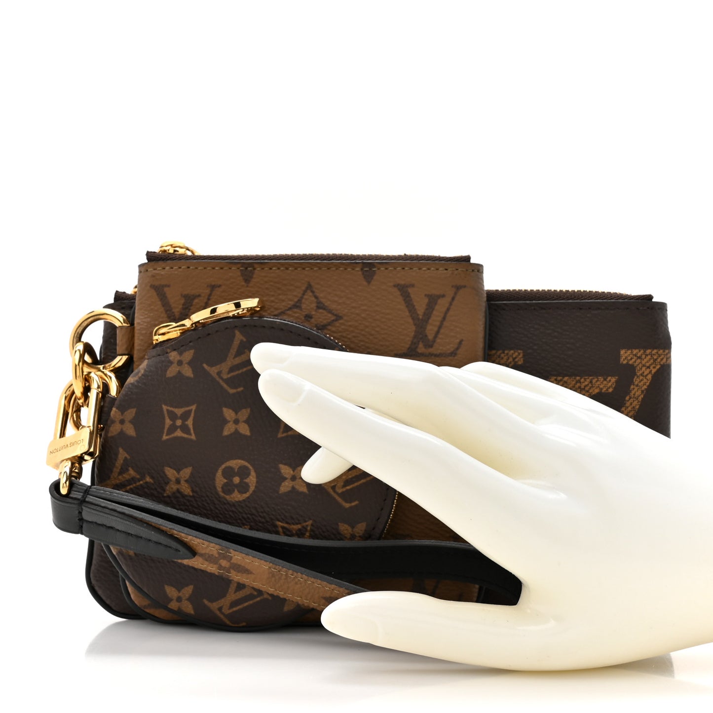 Reverse Monogram Giant Trio Pouch
