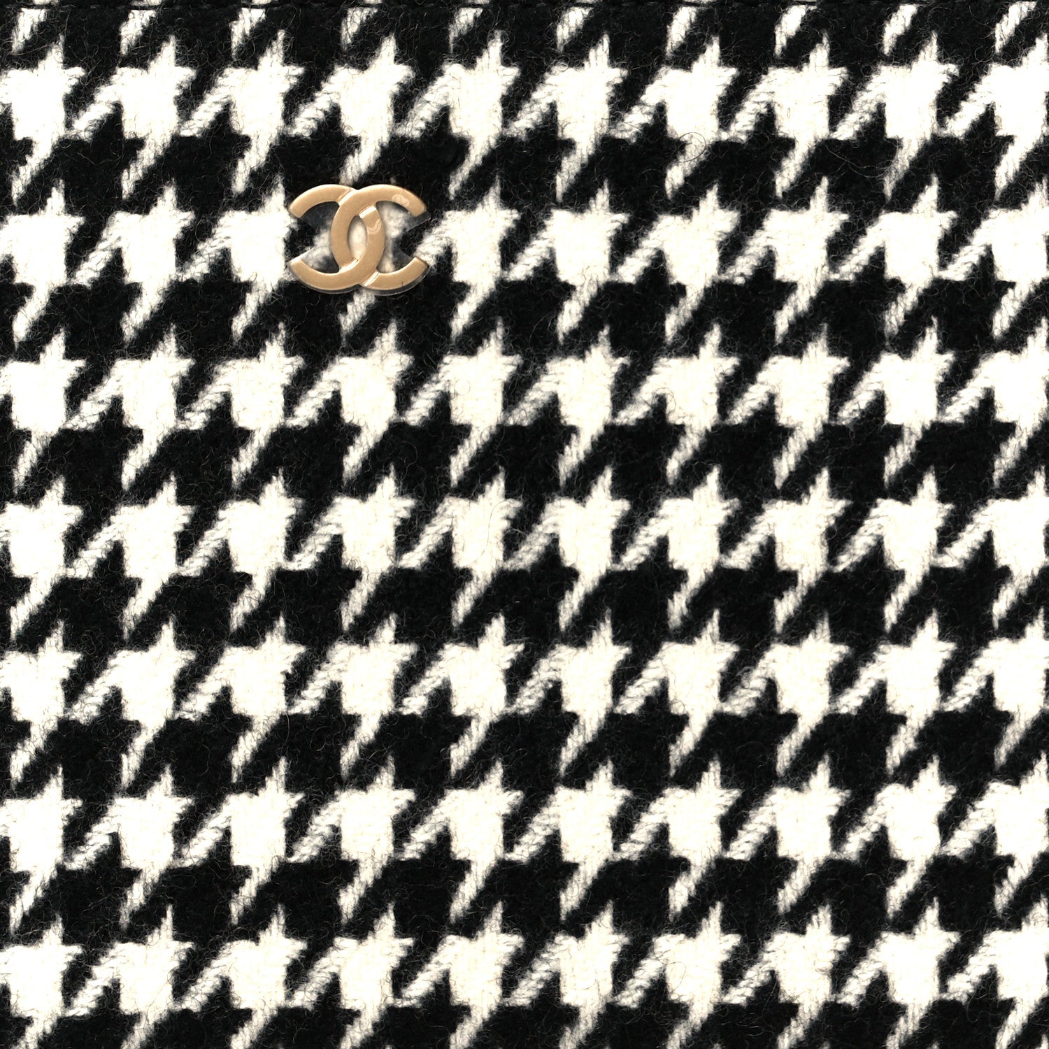 Chanel Tweed Houndstooth Chanel 22 Removable Pouch Black Ecru 6 of 6