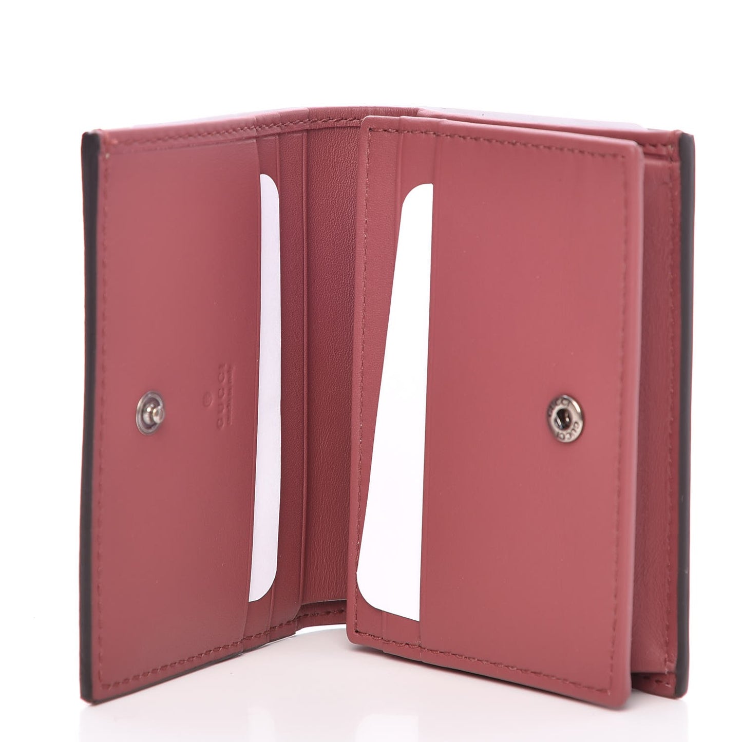 GG Supreme Monogram Blooms Card Case Wallet Beige Multicolor Dry Rose