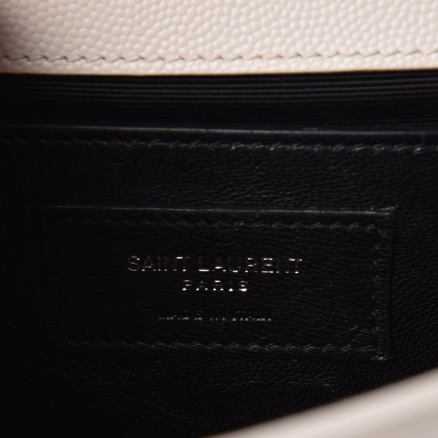 Saint Laurent Grain De Poudre Small Monogram Kate Satchel Icy White 7 of 9